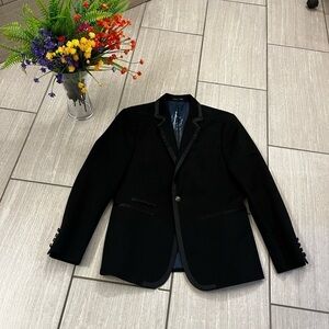 Express Men’s 38S Black Lightweight Shirt Jacket with Tailored Fit